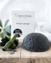 Indlæs billede til gallerivisning Bamboo charcoal konjac svamp - uren hud
